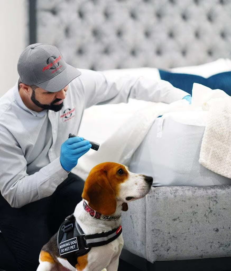 Chien détecteur en intervention